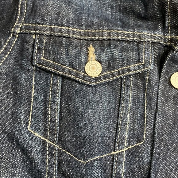 LEVI STRAUSS Black Jean Denim Jacket Size Large 12-13 Years LEVI'S Kids Boy Girl - Picture 3 of 9